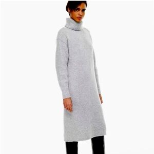 Wilfred Taylor Merino wool heather chrome midi dress